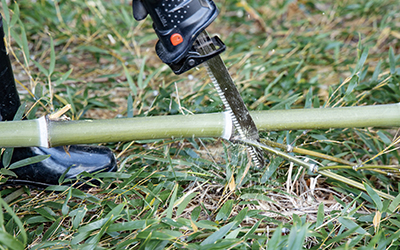 竹の枝払いにも